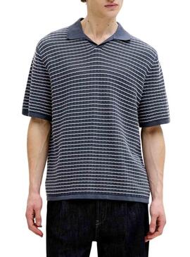 Polo Jack and Jones Nantucket a righe blu per uomo