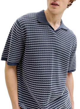 Polo Jack and Jones Nantucket a righe blu per uomo