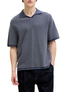 Polo Jack and Jones Nantucket a righe blu per uomo