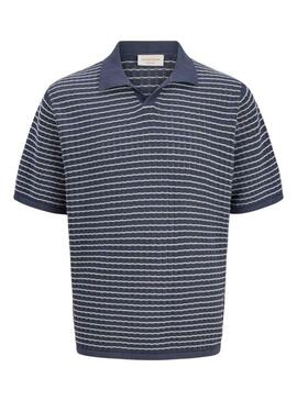 Polo Jack and Jones Nantucket a righe blu per uomo