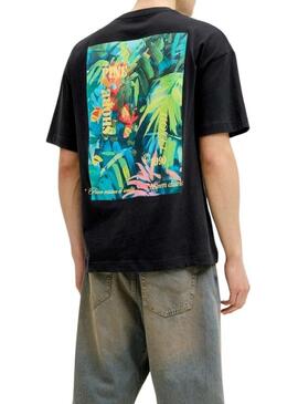 Maglietta Jack and Jones Montauk nera per uomo