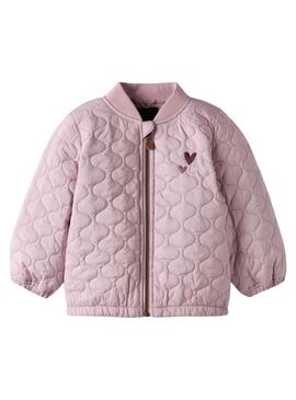 Giubbotto imbottito Name It Marlon rosa per bambina