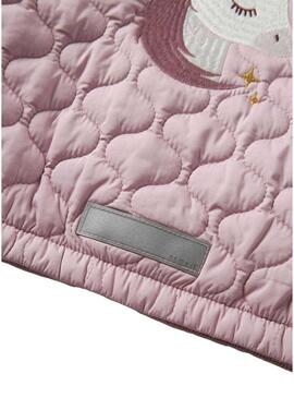 Giubbotto imbottito Name It Marlon rosa per bambina