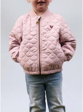 Giubbotto imbottito Name It Marlon rosa per bambina