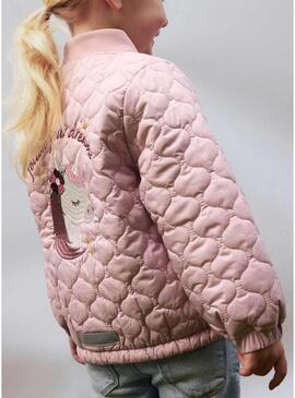 Giubbotto imbottito Name It Marlon rosa per bambina