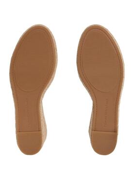 Espadrillas Tommy Hilfiger blu con zeppa media incrociate per donna