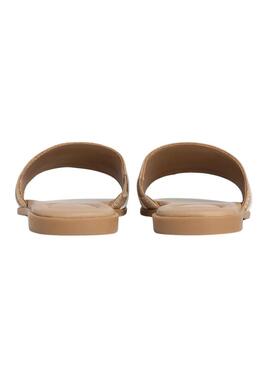 Sandali mules Tommy Hilfiger color tostato per donna.