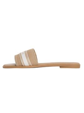Sandali mules Tommy Hilfiger color tostato per donna.