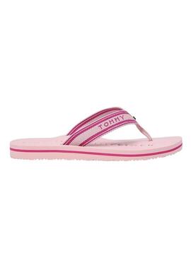 Infradito rosa Tommy Hilfiger Webbing per donna