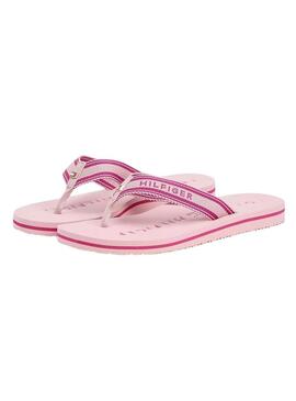 Infradito rosa Tommy Hilfiger Webbing per donna