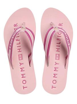Infradito rosa Tommy Hilfiger Webbing per donna