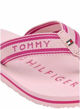 Infradito rosa Tommy Hilfiger Webbing per donna