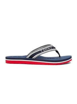 Infradito Tommy Hilfiger Webbing blu navy da donna.