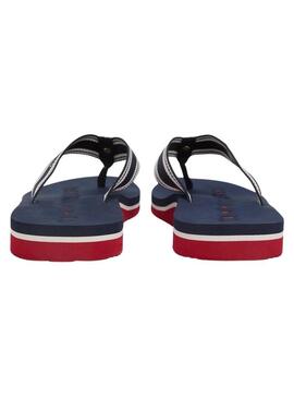 Infradito Tommy Hilfiger Webbing blu navy da donna.