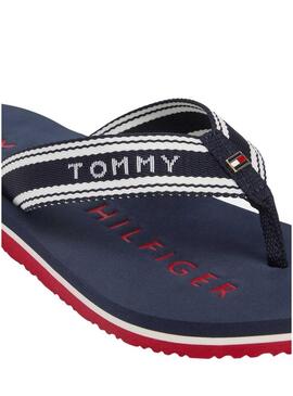 Infradito Tommy Hilfiger Webbing blu navy da donna.