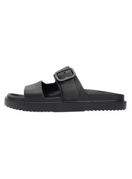 Sandali Tommy Hilfiger Light a doppia fascia neri per donna.