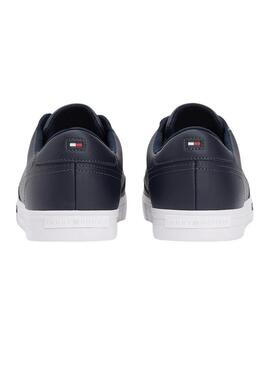 Scarpe Tommy Hilfiger Vulc Core in pelle blu marino per uomo