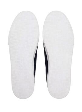 Scarpe Tommy Hilfiger Vulc Core in pelle blu marino per uomo