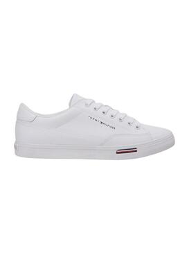 Sneakers Tommy Hilfiger Vulc Core in pelle bianca per uomo.
