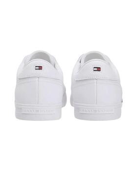 Sneakers Tommy Hilfiger Vulc Core in pelle bianca per uomo.