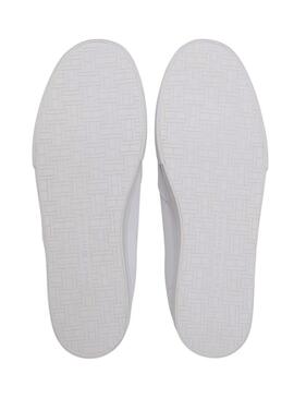 Sneakers Tommy Hilfiger Vulc Core in pelle bianca per uomo.