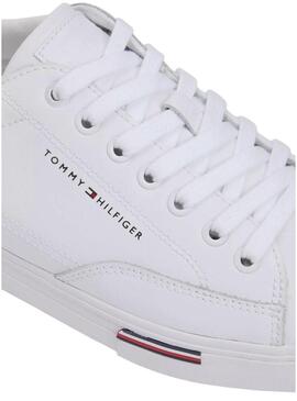 Sneakers Tommy Hilfiger Vulc Core in pelle bianca per uomo.