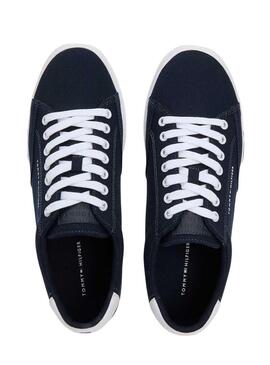Sneakers Tommy Hilfiger Vulc Core in tela blu navy per uomo