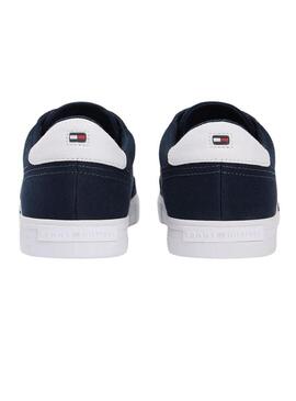 Sneakers Tommy Hilfiger Vulc Core in tela blu navy per uomo