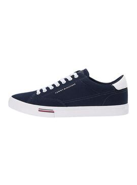 Sneakers Tommy Hilfiger Vulc Core in tela blu navy per uomo