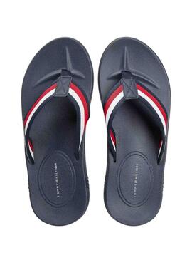 Ciabatte Tommy Hilfiger Molded blu scuro per uomo.