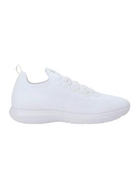 Sneakers Tommy Hilfiger Knit Extralight bianche da donna.