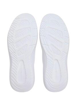 Sneakers Tommy Hilfiger Knit Extralight bianche da donna.