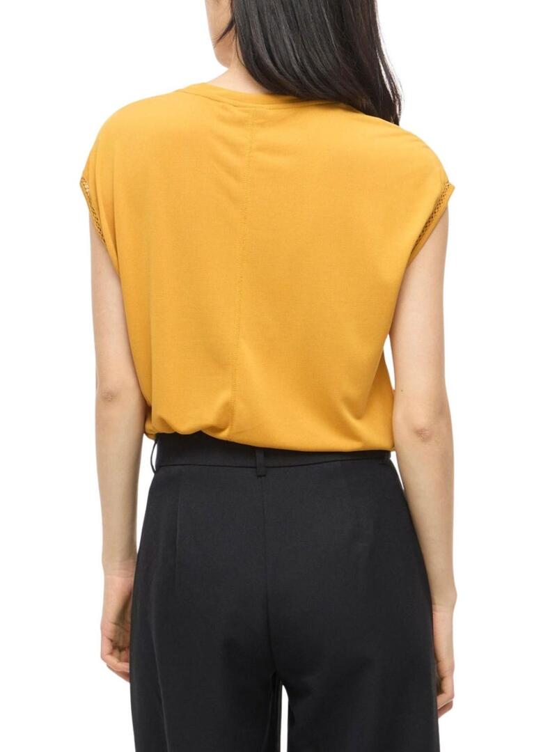 Maglietta Vila Modala gialla per donna