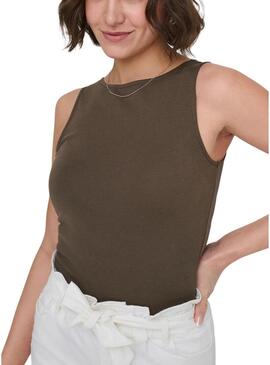 Maglietta Only Malia marrone per donna