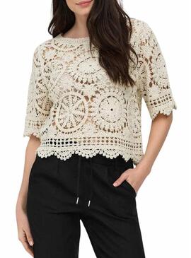 Maglietta Only Waterly beige per donna