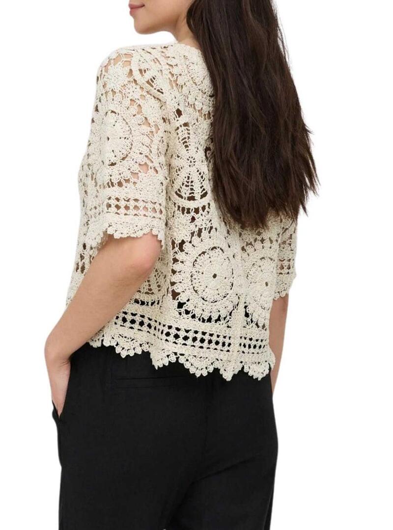 Maglietta Only Waterly beige per donna