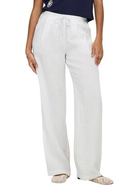 Pantaloni Only Lita bianchi da donna
