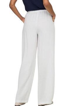 Pantaloni Only Lita bianchi da donna