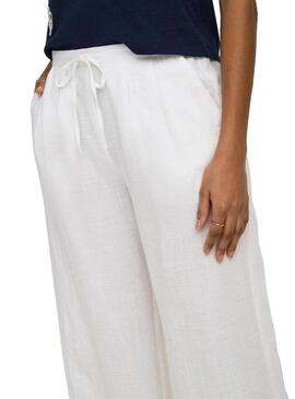 Pantaloni Only Lita bianchi da donna