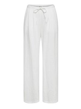 Pantaloni Only Lita bianchi da donna