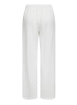 Pantaloni Only Lita bianchi da donna