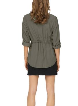 Camicia sovrapposta Only Laris verde per donna