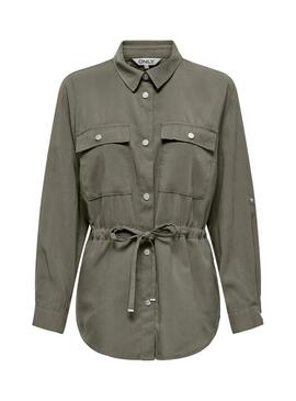 Camicia sovrapposta Only Laris verde per donna