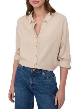 Camicia Only Goa beige per donna
