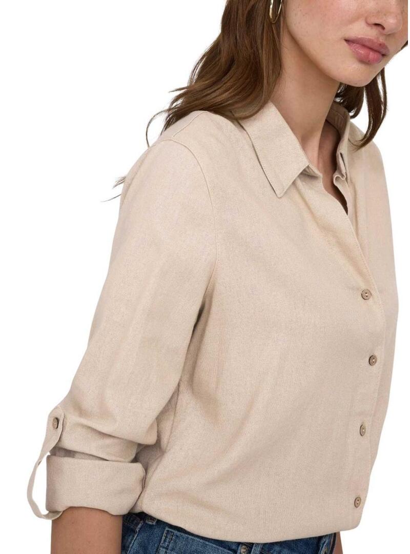 Camicia Only Goa beige per donna