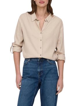 Camicia Only Goa beige per donna