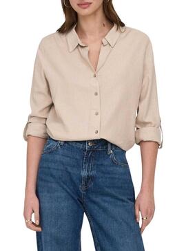 Camicia Only Goa beige per donna