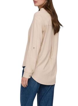 Camicia Only Goa beige per donna