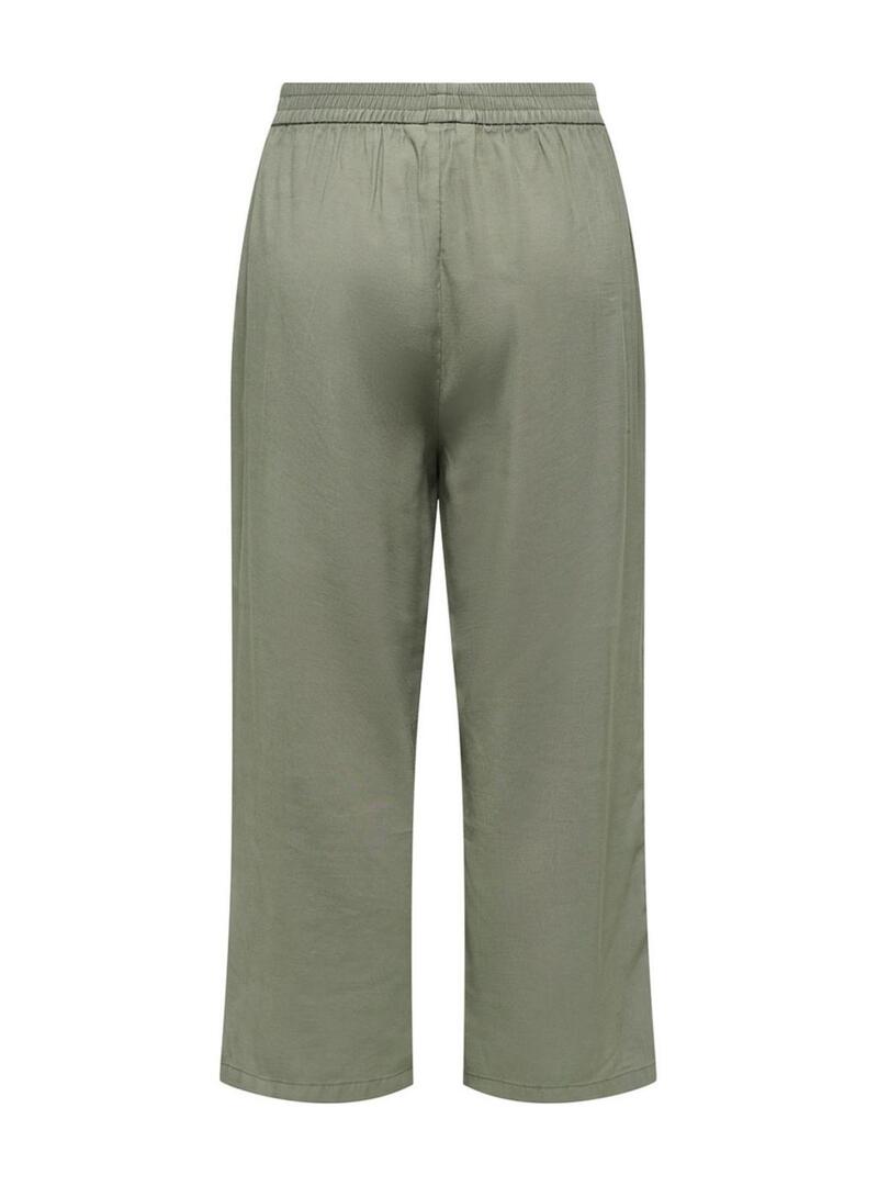 Pantaloni Only Laris coulotte verdi per donna