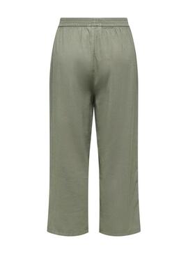 Pantaloni Only Laris coulotte verdi per donna